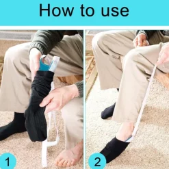 Sock Aid Kit,Sock Helper-Easy on,Easy Off Tools for Seniors, Donner for Elderly, Senior, Pregnant, Diabetics - Pull Up Assistance Help, Pulling Assist Device,Socks Helper