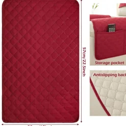 Sofa Armrest Cover Couch Armrest Mat Backret Cover Soft Protector for Chairs Couch Sofa Armchair Slipcovers Recliner Sofa