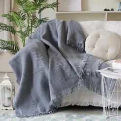 Sofa Cover Boho Sofa Blanket Throw Towel for Sectional Couch Armchair Loveseat 4 or 4 or 3 Seater L Shape Anti-Scratch Cat Washable