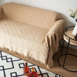Sofa Cover Boho Sofa Blanket Throw Towel for Sectional Couch Armchair Loveseat 4 or 4 or 3 Seater L Shape Anti-Scratch Cat Washable