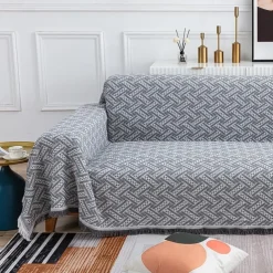 Sofa Cover Boho Sofa Blanket Throw Towel for Sectional Couch Armchair Loveseat 4 or 4 or 3 Seater L Shape Anti-Scratch Cat Washable