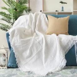 Sofa Cover Boho Sofa Blanket Throw Towel for Sectional Couch Armchair Loveseat 4 or 4 or 3 Seater L Shape Anti-Scratch Cat Washable