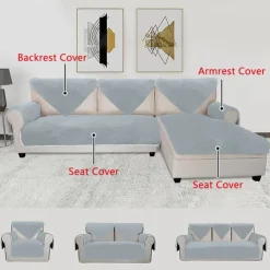 Sofa Cover Nordic Anti-Cat Scratch Sofa Cover Ins Wind Cover Towel Full Cover Nordic Cover Four Seasons Universal(Sold By 1 Pcs,Not A Set)