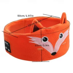 Soft Elastic Comfortable Wireless Music Earphones Kids Animal Sleeping Headphones Eye Mask Bluetooth V5.0 Headphones Headband