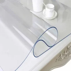 Soft Glass Table Cloth 1.5mm PVC Transparent Tablecloth Waterproof Rectangular Table Cover Pad Kitchen Oil-Proof Table Mat