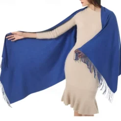 Soft Silky Pashmina Shawl Wraps Solid Colors Scarf for Wedding Evening Dresses