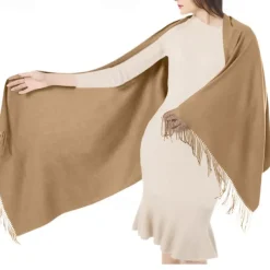 Soft Silky Pashmina Shawl Wraps Solid Colors Scarf for Wedding Evening Dresses
