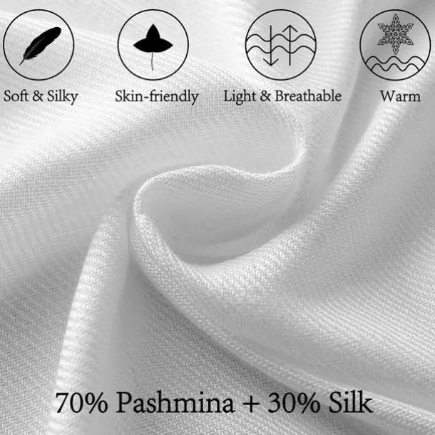 Soft Silky Pashmina Shawl Wraps Solid Colors Scarf for Wedding Evening Dresses