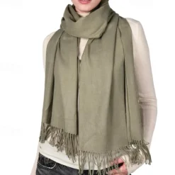Soft Silky Pashmina Shawl Wraps Solid Colors Scarf for Wedding Evening Dresses