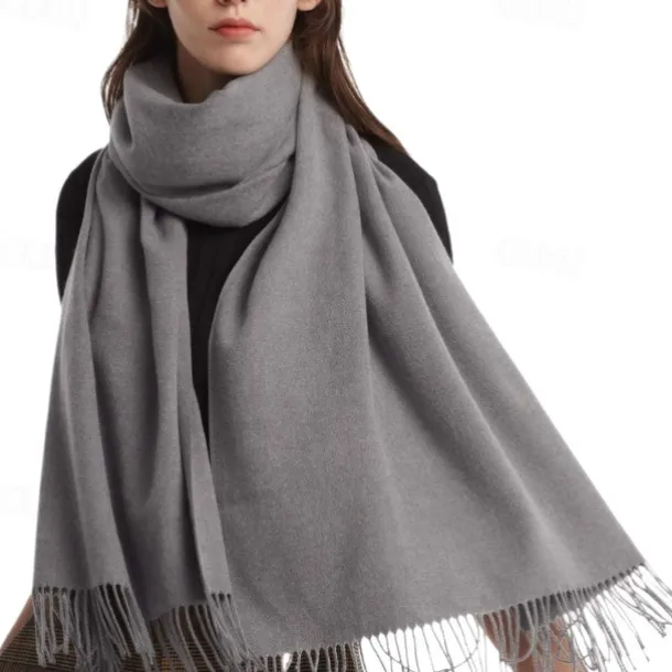 Soft Silky Pashmina Shawl Wraps Solid Colors Scarf for Wedding Evening Dresses