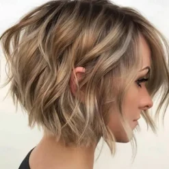 Soft Wavy Medium Wigs Natural Looking Synthetic Wigs for Ladies Daily Cosplay Hair Wig