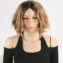 Soft Wavy Medium Wigs Natural Looking Synthetic Wigs for Ladies Daily Cosplay Hair Wig