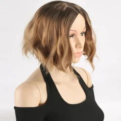 Soft Wavy Medium Wigs Natural Looking Synthetic Wigs for Ladies Daily Cosplay Hair Wig