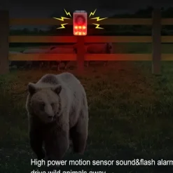 Solar Alarm Human Infrared Sensor Light Solar Remote Control Alarm Light anti-theft Animal Drive Warning Device