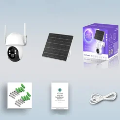 Solar Battery Powered Card Supported Wireless CCTV Security Camera Waterproof PIR Motion Detection Pan Tilt