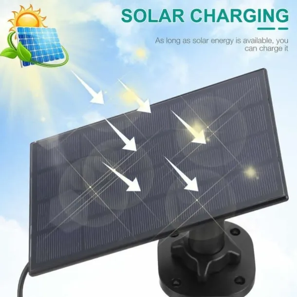 Solar Charging Waterproof Outdoor IP Security Surveillance Cam Wireless WiFi PTZ Camera Speed Dome CCTV Full Color Night Vision Motion Detection Built-in Large Batteries Two-Way Audio