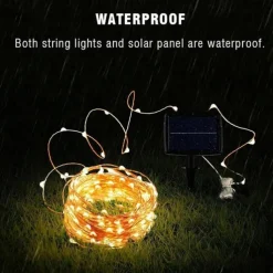 Solar Copper Wire Lights Led Fairy Lights String Outdoor Waterproof Ground Plug Decorative Lights Christmas Lights