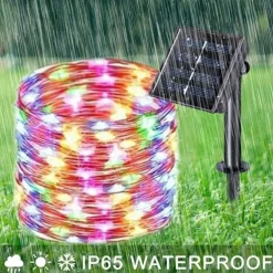 Solar Copper Wire Lights Led Fairy Lights String Outdoor Waterproof Ground Plug Decorative Lights Christmas Lights