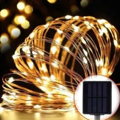 Solar Copper Wire Lights Led Fairy Lights String Outdoor Waterproof Ground Plug Decorative Lights Christmas Lights