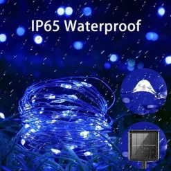 Solar Copper Wire Lights Led Fairy Lights String Outdoor Waterproof Ground Plug Decorative Lights Christmas Lights