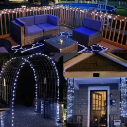 Solar Copper Wire Lights Led Fairy Lights String Outdoor Waterproof Ground Plug Decorative Lights Christmas Lights