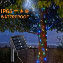 Solar Copper Wire Lights Led Fairy Lights String Outdoor Waterproof Ground Plug Decorative Lights Christmas Lights