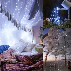 Solar Copper Wire Lights Led Fairy Lights String Outdoor Waterproof Ground Plug Decorative Lights Christmas Lights