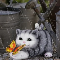 Solar Cute Simulation Cat Garden Light, Outdoor Waterproof Resin Crafts, Creative Animal Home & Patio Decoration