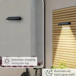 Solar Deck Lamp Outdoor Wall Washing Light Step Light Waterproof LED Wall Lamp Garden Porch Yard Fence Wall Landscape Decoration 2/4PCS