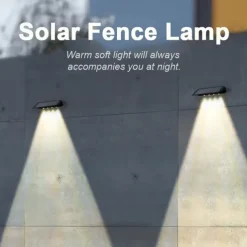 Solar Deck Lamp Outdoor Wall Washing Light Step Light Waterproof LED Wall Lamp Garden Porch Yard Fence Wall Landscape Decoration 2/4PCS