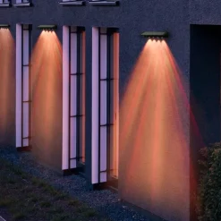 Solar Deck Lamp Outdoor Wall Washing Light Step Light Waterproof LED Wall Lamp Garden Porch Yard Fence Wall Landscape Decoration 2/4PCS