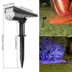Solar Dual-use Tree Light Outdoor Super Bright Waterproof Spotlight Landscape Yard Garden Villa Decorative Lighting Lawn Lamp 2Leds 7Leds