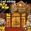 Solar Fairy Lights Outdoor Light Strings Waterproof 8 Modes 10m 100leds String Light Outdoor Lighting For Party Garden Christmas Outdoor New Year Holiday Decoration