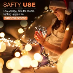 Solar Fairy Lights Outdoor Light Strings Waterproof 8 Modes 10m 100leds String Light Outdoor Lighting For Party Garden Christmas Outdoor New Year Holiday Decoration