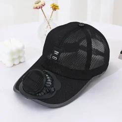 Solar Fan Hat Baseball Cap with Solar Fan Golf Hat USB Charging Fan Breathable Mesh Hat with Fan Unisex for Summer Travel
