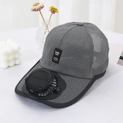 Solar Fan Hat Baseball Cap with Solar Fan Golf Hat USB Charging Fan Breathable Mesh Hat with Fan Unisex for Summer Travel