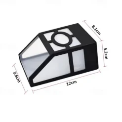 Solar Fence Lights Outdoor LED Wall Light Waterproof Wireless Step Decorative Lighting Lamps for Deck Stair Patio Garden Walkway Landscape