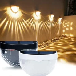 Solar Fence Lights Outdoor Waterproof Garden Lights Solar Wall Lights for Fence Yard Villa Garden Garage Deck Stairs Landscape Decoration