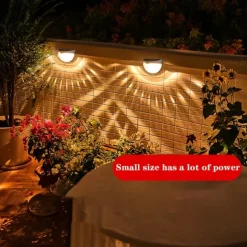 Solar Fence Lights Outdoor Waterproof Garden Lights Solar Wall Lights for Fence Yard Villa Garden Garage Deck Stairs Landscape Decoration