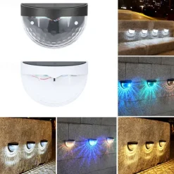 Solar Fence Lights Outdoor Waterproof Garden Lights Solar Wall Lights for Fence Yard Villa Garden Garage Deck Stairs Landscape Decoration