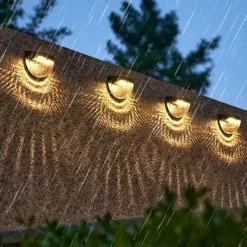 Solar Fence Lights Outdoor Waterproof Garden Lights Solar Wall Lights for Fence Yard Villa Garden Garage Deck Stairs Landscape Decoration