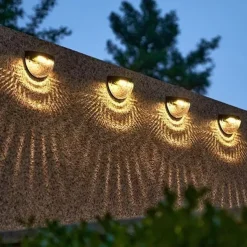Solar Fence Lights Outdoor Waterproof Garden Lights Solar Wall Lights for Fence Yard Villa Garden Garage Deck Stairs Landscape Decoration