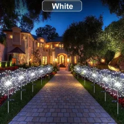Solar Firework Light, IP65 Waterproof Christmas Garden Flower Lights with 8 Modes, Outdoor Fairy Stake Lights for Yard, Patio & Christmas Decorations