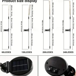 Solar Firework Light, IP65 Waterproof Christmas Garden Flower Lights with 8 Modes, Outdoor Fairy Stake Lights for Yard, Patio & Christmas Decorations