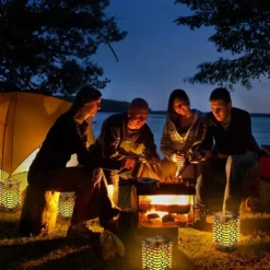 Solar Flame Lantern - Outdoor Waterproof LED Pathway Garden Light, 99 LEDs Dancing Flickering Flame, USB Charging for Courtyard, Balcony and Landscape Decoration for Halloween