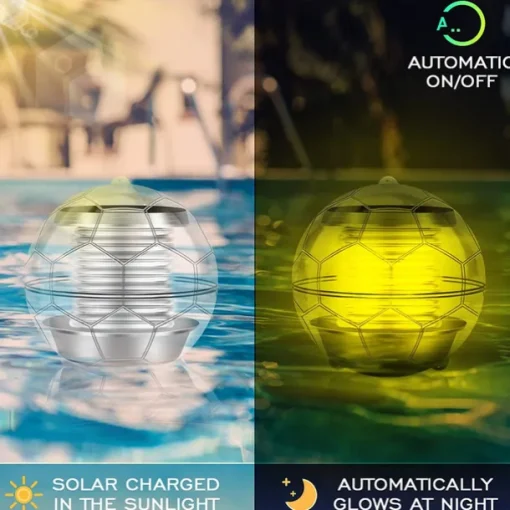 Solar Floating Pool Lights Waterproof LED Ball Lights RGB Color Changing Pool Pond Fountain Garden Party Bathtub Decoration