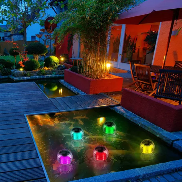Solar Floating Pool Lights Waterproof LED Ball Lights RGB Color Changing Pool Pond Fountain Garden Party Bathtub Decoration
