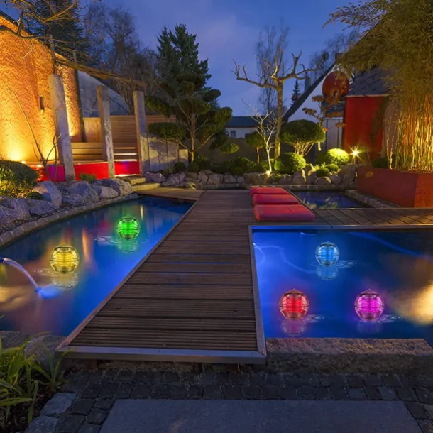 Solar Floating Pool Lights Waterproof LED Ball Lights RGB Color Changing Pool Pond Fountain Garden Party Bathtub Decoration