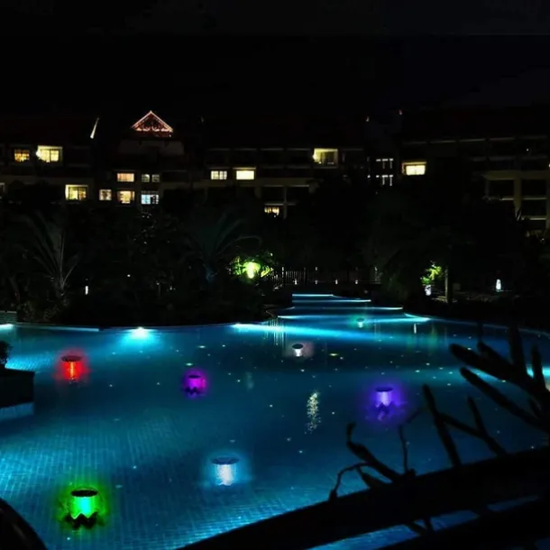 Solar Floating Pool Lights Waterproof LED Ball Lights RGB Color Changing Pool Pond Fountain Garden Party Bathtub Decoration