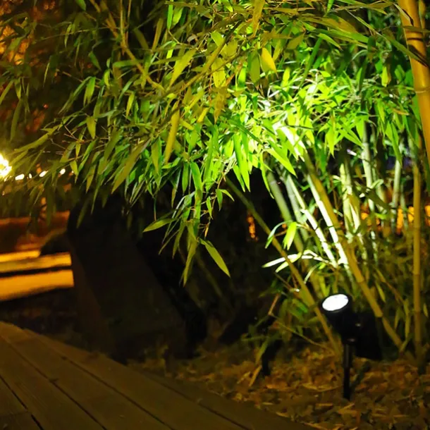 Solar Flood Lights Garden Spotlight Outdoor Waterproof 7LED Ground Plug Lawn Lamp LED Flood Light Courtyard Landscape Garden Decorative Lighting Garden Light